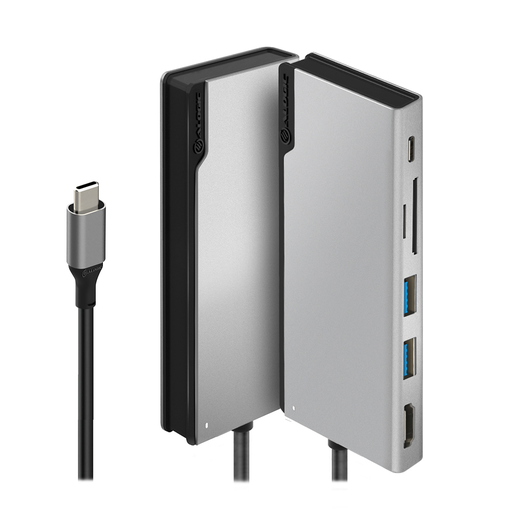 [8733842000] Alogic Ultra USB-C Dock UNI - 2 x USB-A (USB 3.0); 1 x USB-C (Data/PD 100W); 1 x SD Card Slot; 1x Micro SD Card Slot; 1 x HDMI 4K @30Hz - Space Grey - USB Type-C - HDMI,USB 3.2 Gen 1 (3.1 Gen 1) - Gray - 119.5 mm - 49.2 mm - 12 mm