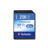 [3964535000] Verbatim Premium - 256 GB - SDXC - Class 10 - UHS-I - 90 MB/s - 10 MB/s