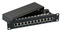[6345674000] EFB Elektronik 37735SW.12 - 2500 Mbit/s - RJ-45 - Gold - Cat5e - Black - Rack mounting