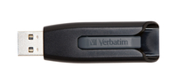 Verbatim V3 - USB 3.0-Stick 64 GB - Schwarz - 64 GB - USB Typ-A - 3.2 Gen 1 (3.1 Gen 1) - Ohne Deckel - Schwarz - Grau