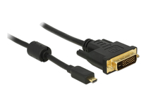 [4095006000] Delock 83586 - 2 m - Micro-HDMI - DVI-D - Male - Male - Gold