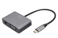 [13709572000] DIGITUS USB Type-C 4 K 2-in-1 Mini DisplayPort + VGA Graphics Adapter