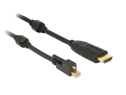 [4048124000] Delock 83732 - 5 m - Mini DisplayPort - HDMI - Male - Male - Gold