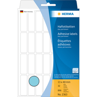 [435724000] HERMA Vielzwecketiketten 13x40 mm blau Papier matt Handbeschriftung 896 St. - Blau - Abgerundetes Rechteck - Zellulose - Papier - Deutschland - 13 mm - 40 mm