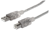 [48831000] IC Intracom Hi-Speed USB B Anschlusskabel - USB 2.0 - Typ A Stecker - Typ B Stecker - 480 Mbps - 3 m - Silber - 3 m - USB A - USB B - USB 2.0 - Männlich/Männlich - Silber