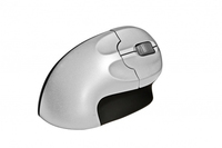 [3403561000] Bakker Grip Mouse Wireless - Optical - RF Wireless - 1600 DPI - Black - Silver
