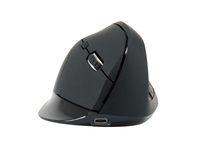 [12421853000] Conceptronic LORCAN ERGO Ergonomische Bluetooth-Maus mit 6 Tasten - rechts - Vertikale Ausführung - Optisch - Bluetooth - 1600 DPI - Schwarz