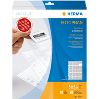 HERMA Slide pockets for 35 mm slides film clear 10 pockets - Transparent - Polypropylene (PP) - 50 x 50 mm