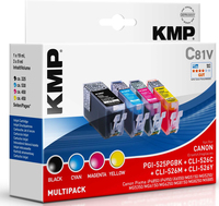 [2246981000] KMP C81V - Pigment-based ink - Black,Cyan,Magenta,Yellow - Multi pack - Canon Pixma IP 4850 - IP 4950 - IX 6550 - MG 5240 - MG 5250 - MG 5340 - MG 5350 - MG 6150 - MG 6250 - MG... - 1 pc(s) - Inkjet printing