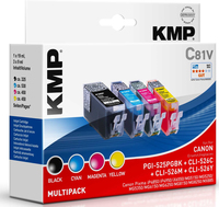 KMP C81V - Pigment-based ink - Black,Cyan,Magenta,Yellow - Multi pack - Canon Pixma IP 4850 - IP 4950 - IX 6550 - MG 5240 - MG 5250 - MG 5340 - MG 5350 - MG 6150 - MG 6250 - MG... - 1 pc(s) - Inkjet printing