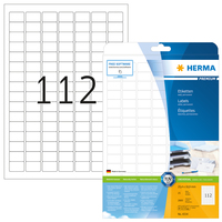 HERMA Labels Premium A4 25.4x16.9 mm white paper matt 2800 pcs. - White - Self-adhesive printer label - A4 - Paper - Laser/Inkjet - Permanent