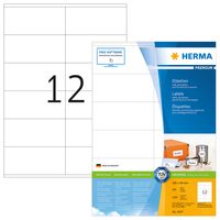 [435260000] HERMA Etiketten Premium A4 105x48 mm weiß Papier matt 1200 St. - Weiß - Rechteck - Dauerhaft - Papier - Matte - Laser/Inkjet