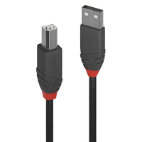 [6369866000] Lindy 36677 USB Kabel 10 m USB A USB B Schwarz - Grau - Rot