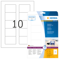 HERMA Disk labels 3.5" A4 70x50.8 mm white paper matt 250 pcs. - White - Self-adhesive printer label - A4 - Paper - Laser/Inkjet - Permanent