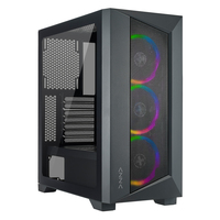 [11010178000] AZZA OCTANE A - Midi Tower - PC - Black - ATX - EATX - ITX - micro ATX - Tempered glass - Multi