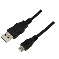 [2152518000] LogiLink 1.8m USB/microUSB - 1,8 m - USB A - Micro-USB B - USB 2.0 - Männlich/Männlich - Schwarz