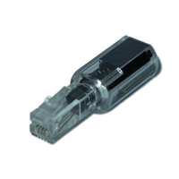 MEDIARANGE Anti-Twist adapter for telephones with plug-in handset - black/transparent - RJ-11 - Black - Transparent - Male