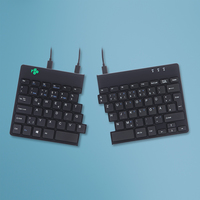 R-Go Split R-Go Break Ergonomische Tastatur - QWERTZ (DE) - schwarz - kabelgebunden - Mini - Kabelgebunden - USB - QWERTZ - Schwarz