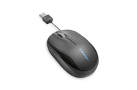 Kensington Pro Fit™ Mobil-Maus - einziehbares Kabel - Beidhändig - Optisch - USB Typ-A - 1000 DPI - Schwarz