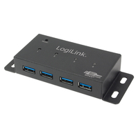 LogiLink USB 3.0 HUB 4-PORT METALL GEHAEUSE - Hub - 5 Gbps - 4-Port - USB 1.x / USB 3.0