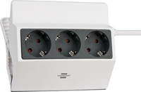 [10015755000] Brennenstuhl 1150070 - 3 m - 3 AC outlet(s) - Indoor - IP20 - Anthracite - White - 16 A