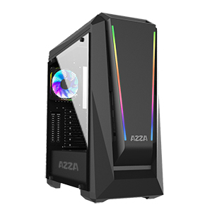 [6664450000] AZZA Chroma 410A - Midi Tower - PC - Black - ATX,Micro ATX - 16.2 cm - 40 cm