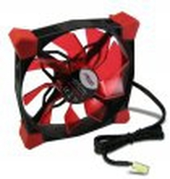 Inter-Tech N-120-R - Computer case - Fan - 19 dB - Black,Red - Red - 1.8 W