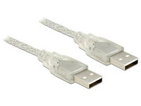 Delock 83889 - 2 m - USB A - USB A - USB 2.0 - 480 Mbit/s - Transparent