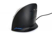 [4609211000] Bakker Evoluent Mouse C - Right-hand - 2000 DPI - Black - Silver