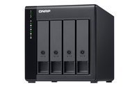 QNAP TL-D400S - HDD/SSD enclosure - 2.5/3.5" - Serial ATA II - Serial ATA III - 6 Gbit/s - Hot-swap - Black - Grey