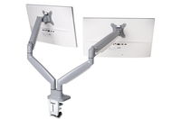 [7430171000] Kensington SmartFit® One-Touch Height Adjustable Dual Monitor Arm - Bolt-through - 9 kg - 33 cm (13") - 81.3 cm (32") - 100 x 100 mm - Silver