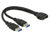 [4464868000] Delock USB-Kabel intern auf extern - 19-polige USB 3.0-Stiftleiste (M) bis 9-polig USB Typ A (M) - 25 cm ( USB 3.0 )