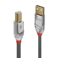 [6392193000] Lindy 7.5m USB 2.0 Type A to B Cable - Cromo Line - 7.5 m - USB A - USB B - USB 2.0 - 480 Mbit/s - Grey