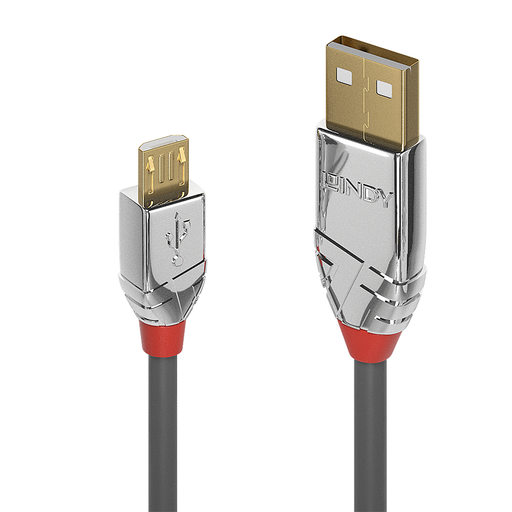[6392194000] Lindy 36650 USB Kabel 0,5 m USB A Micro-USB B Männlich Grau