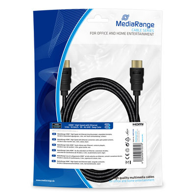 [8714567000] MEDIARANGE MRCS198 - 3 m - HDMI Typ A (Standard) - HDMI Typ A (Standard) - 18 Gbit/s - Schwarz