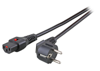 EFB Elektronik EK600SW.1 - 1 m - Power plug type F - C13 coupler - 250 V - 10 A - Black