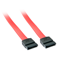 [5365057000] Lindy 33324 0.5m SATA SATA Schwarz - Rot SATA-Kabel