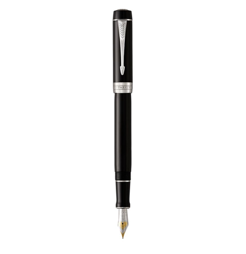 [5233837000] Parker Duofold Classic - Black,Platinum - Cartridge filling system - Blue - Precious resin - Palladium - Gold plated metal