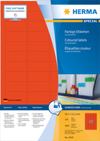 [5877898000] HERMA 4545 - Rot - Rechteck - A4 - Universal - Matte - Laser/Inkjet