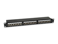 [6779933000] Equip 24-Port Cat.6 Shielded Patch Panel - Light Grey - Gigabit Ethernet - RJ-45 - Cat6 - Black - Rack mounting - 1U