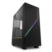 [7821548000] Sharkoon RGB FLOW - Midi Tower - PC - Black - ATX - micro ATX - Mini-ITX - Multi - 16.5 cm