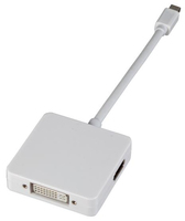 [6346400000] EFB Elektronik Mini DisplayPort 3-fach Adapter, weiß auf HDMI+DVI+Displayport Adapter