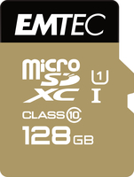 EMTEC Gold+ - Flash-Speicherkarte ( SD-Adapter inbegriffen ) - 128 GB