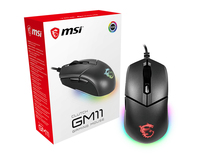 MSI Clutch GM11 - Beidhändig - Optisch - USB Typ-A - 5000 DPI - Schwarz