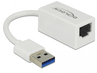 [6275720000] Delock 65905 - USB Typ-A - RJ-45 - Weiß - 0,135 m - Aktivität - Leistung - Realtek RTL8153