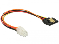 Delock 85519 - 0.2 m - P4 4-pin - SATA 15-pin - Male - Female - Straight