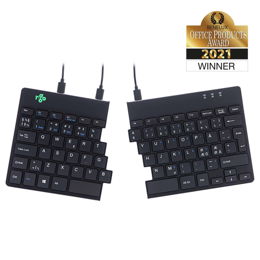 [6272187000] R-Go Split Break Ergonomische Tastatur - QWERTY (Nordic) - schwarz - kabelgebunden - Mini - Verkabelt - QWERTY - Schwarz