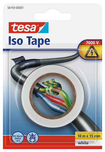 [4862542000] Tesa 56193-00001 - 1 Stück(e) - Weiß - PVC - 6 V - Sichtverpackung - IEC 454-3-1