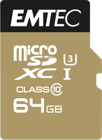 [4604486000] EMTEC ECMSDM64GXC10SP - 64 GB - MicroSDXC - Class 10 - 95 MB/s - 90 MB/s - Black - Brown
