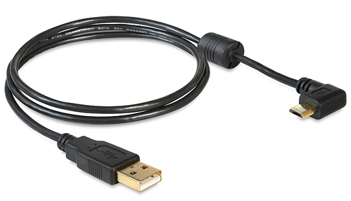 Delock USB2.0 1m - 1 m - USB A - Micro-USB B - USB 2.0 - Male/Female - Black